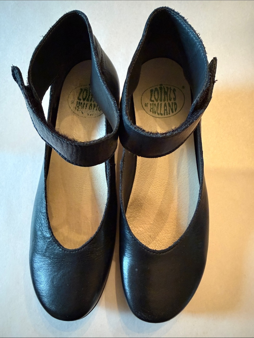 Loint’s of Holland Black Leather Mary Jane Shoes EU 37 Made in Spain